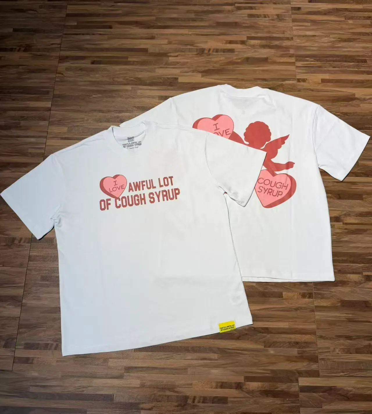 T-shirt double face à imprimé graphique noir et rose 4