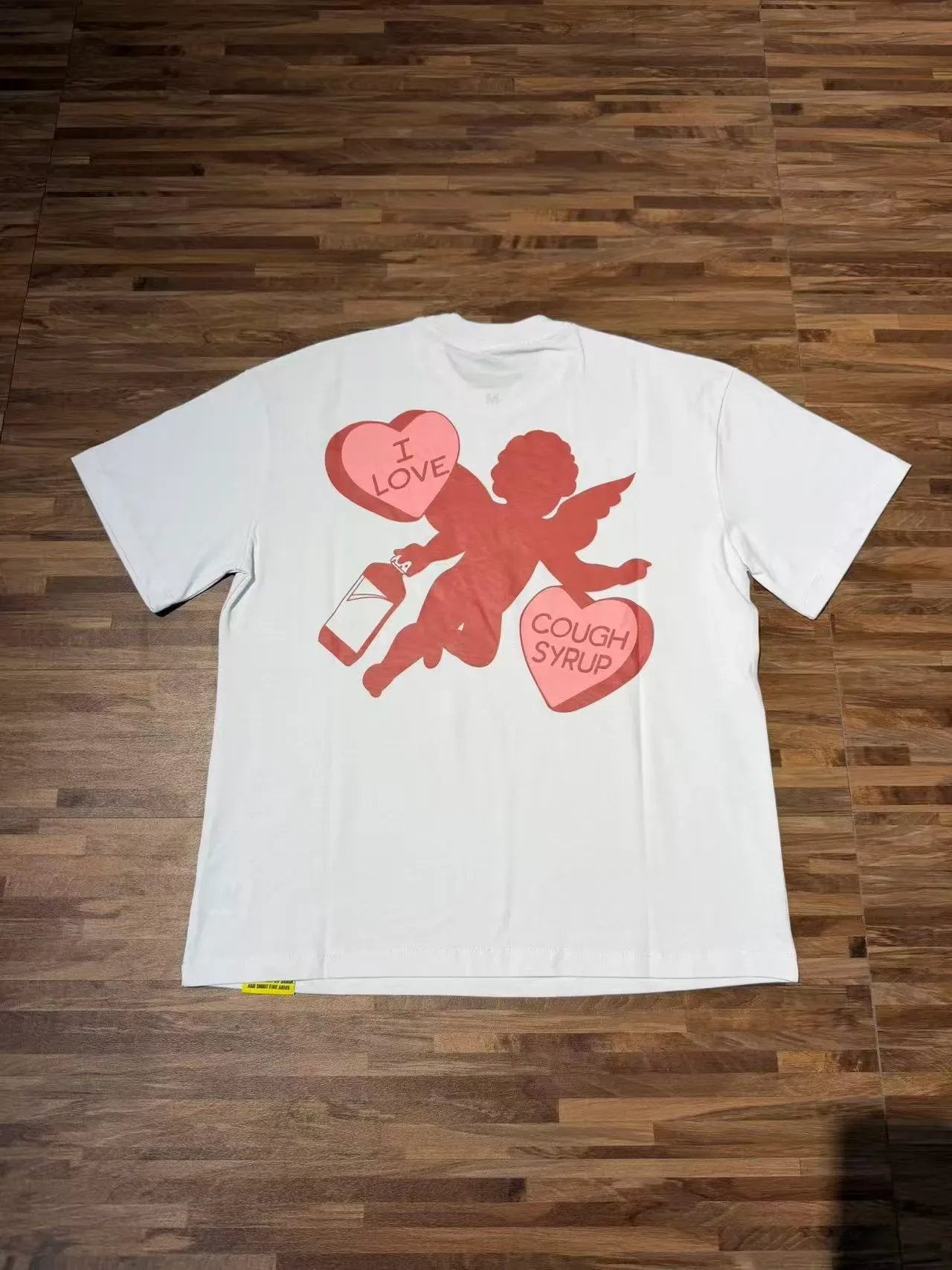 T-shirt double face à imprimé graphique noir et rose 5
