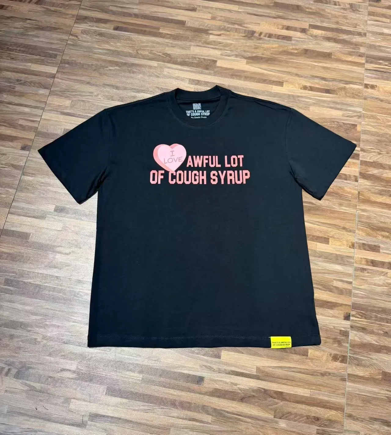 T-shirt double face à imprimé graphique noir et rose 8
