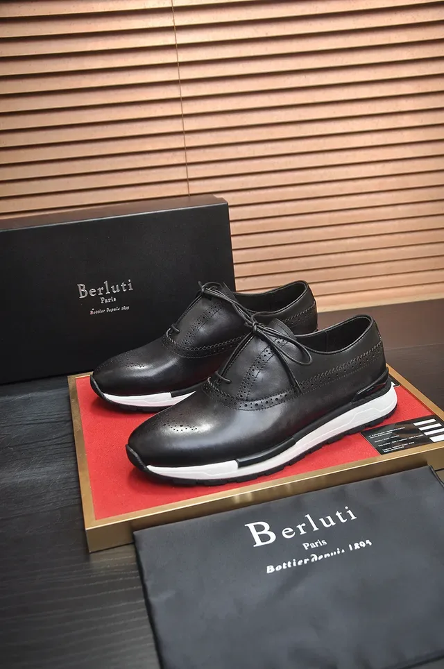 Black White Leather Detailing Brogue 4