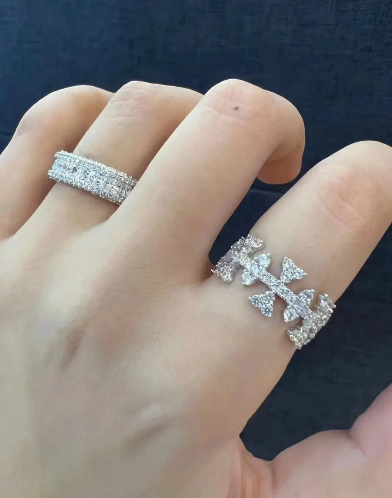 Bow-Shaped Pavé-Set Multi-Stone Ring 4