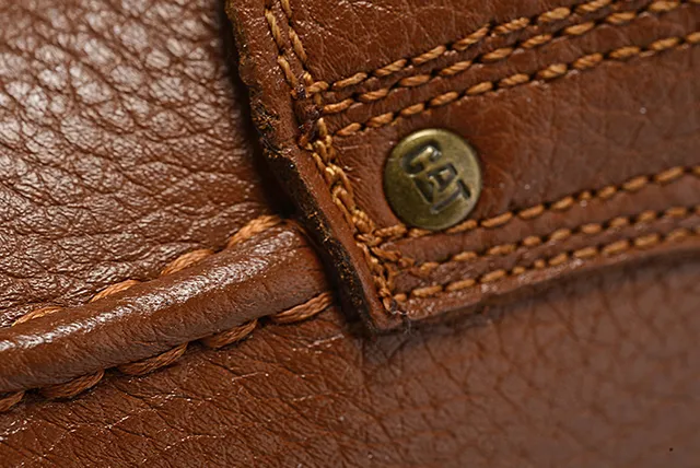 Brown Beige Pebbled Leather Metal Eyelets Ankle Boots 3