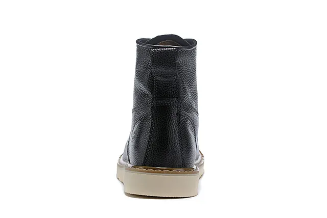 Brown Beige Pebbled Leather Metal Eyelets Ankle Boots 23