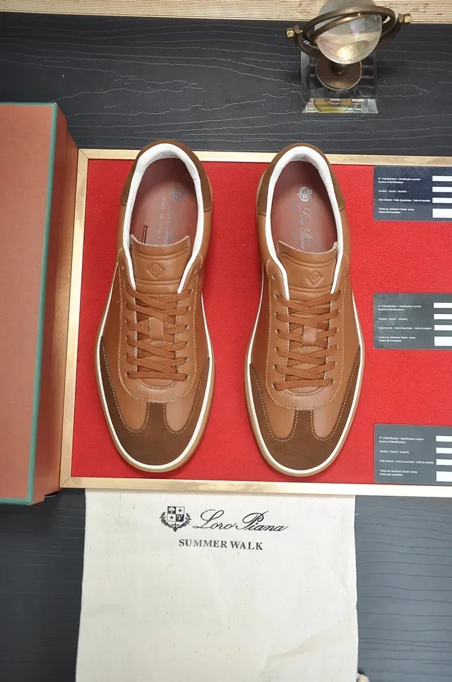 Brown Leather-Suede Two-Tone Low-Top Sneaker 5