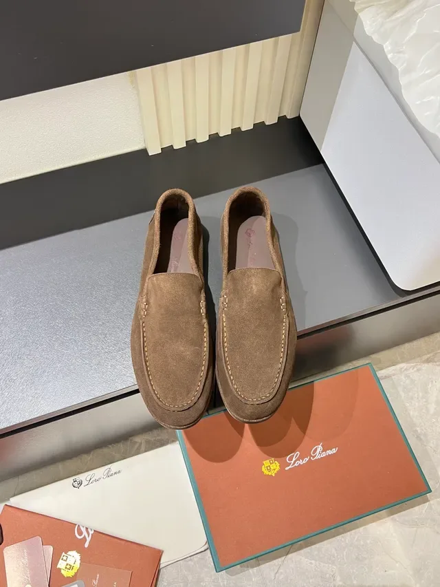 Brown Suede Moc-Toe Slip-On Loafers 5