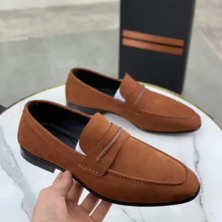 বাদামী সুড পেনি স্ট্র্যাপ লুফার
