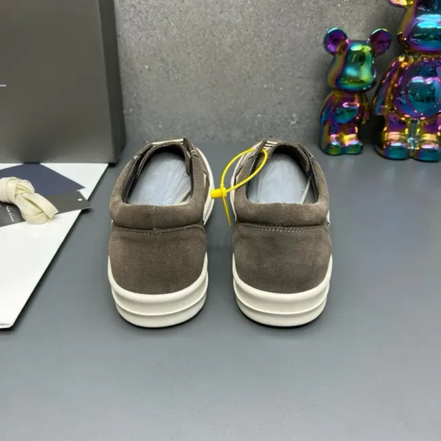 Brown White Suede Upper Side Lightning Bolt Panel Sneakers 4