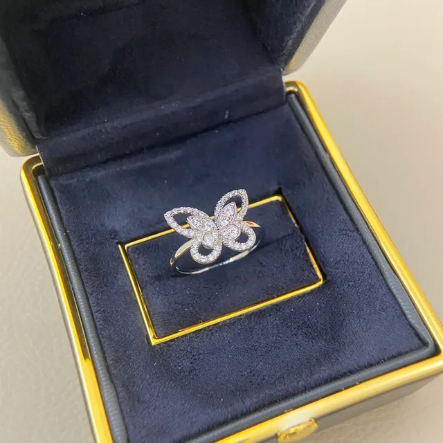 خاتم فراشة Pavé-Set Openwork 2