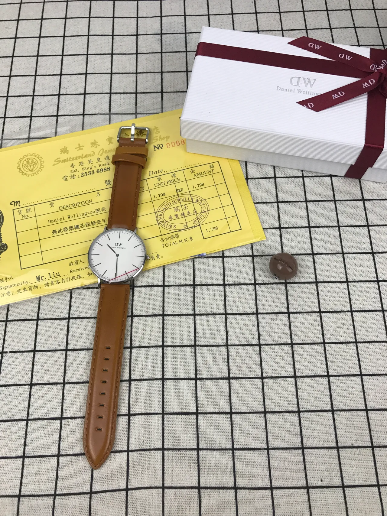 Daniel Wellington Classic Minimalist Tan Leather Strap Quartz Watch 2