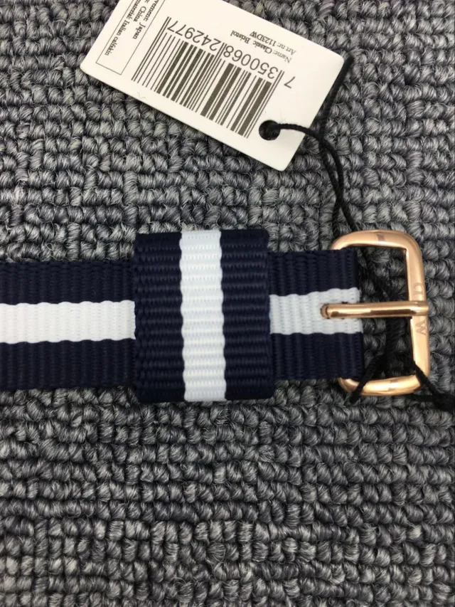 Daniel Wellington 经典海军蓝白色极简玫瑰金表壳石英表 2