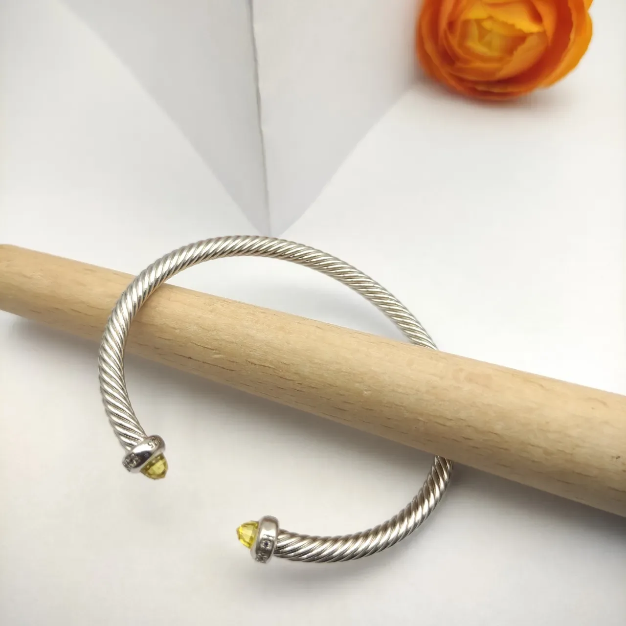 David Yurman Cable Classics Citrine Twisted Cable Bracelet 4