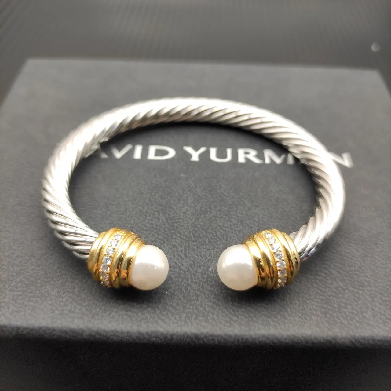David Yurman Cable Classics Pearl Twisted Cable Bracelet 9