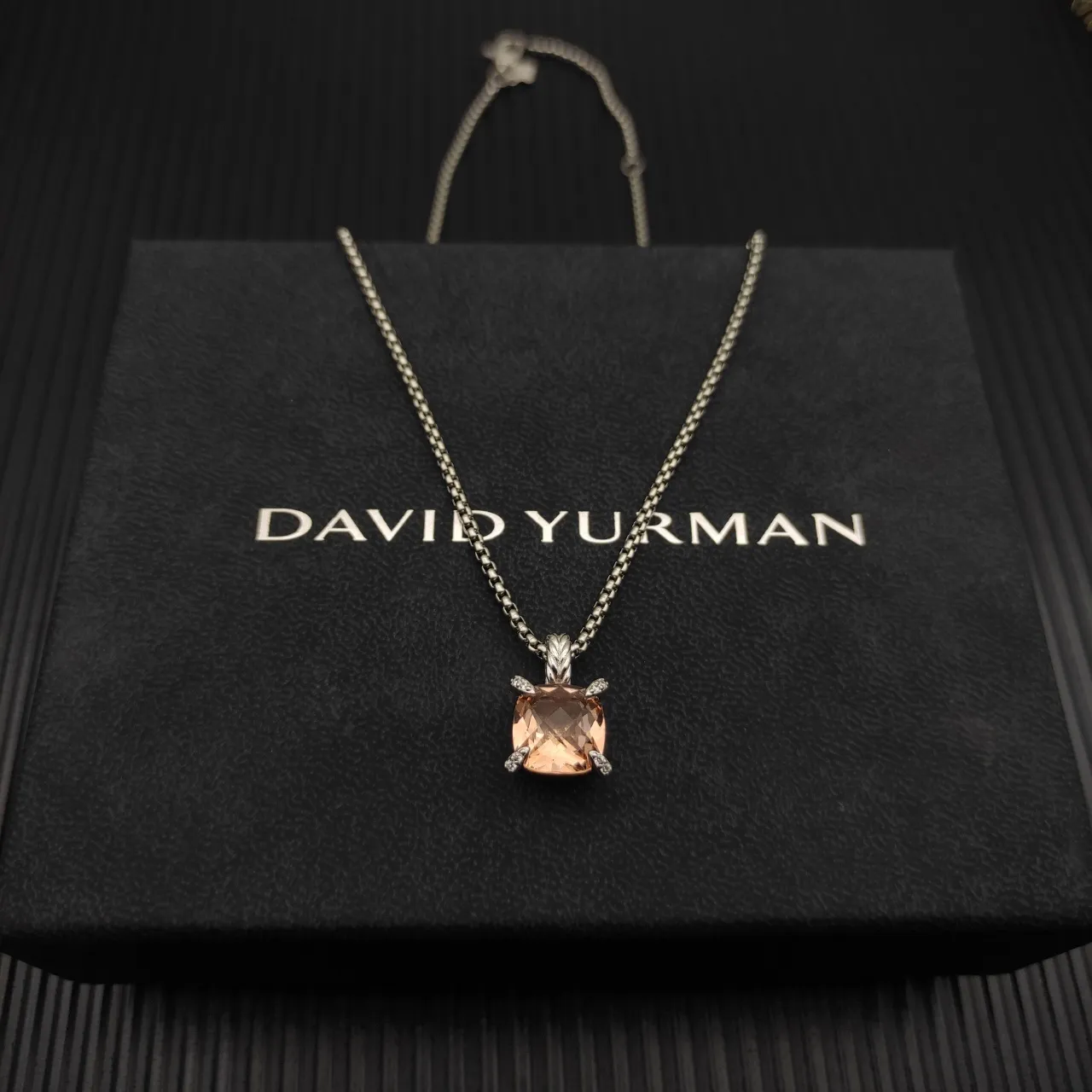 David Yurman Cable Collectibles কুশন-কাট মরগানাইট পেন্ডেন্ট নেকলেস 5