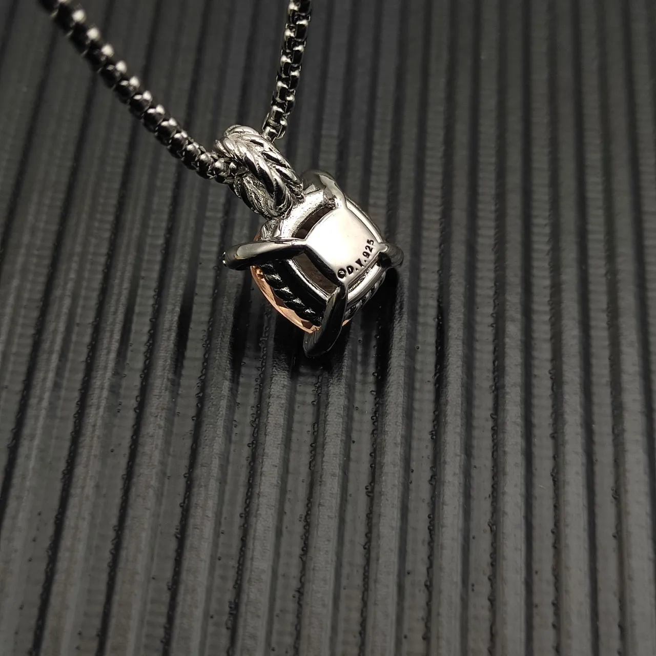 David Yurman Cable Collectibles কুশন-কাট মরগানাইট পেন্ডেন্ট নেকলেস 7