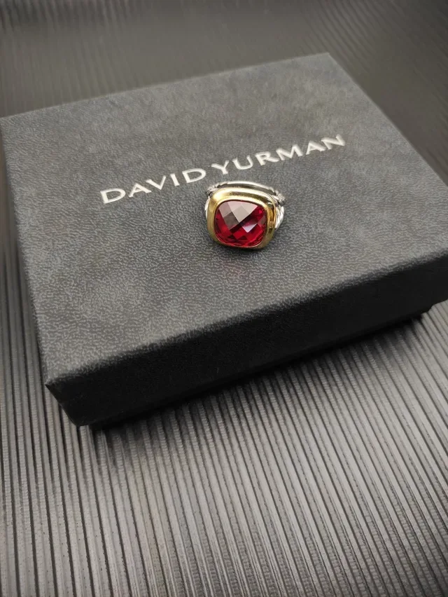David Yurman 红金 枕形宝石 双色金属镶嵌 戒指 7