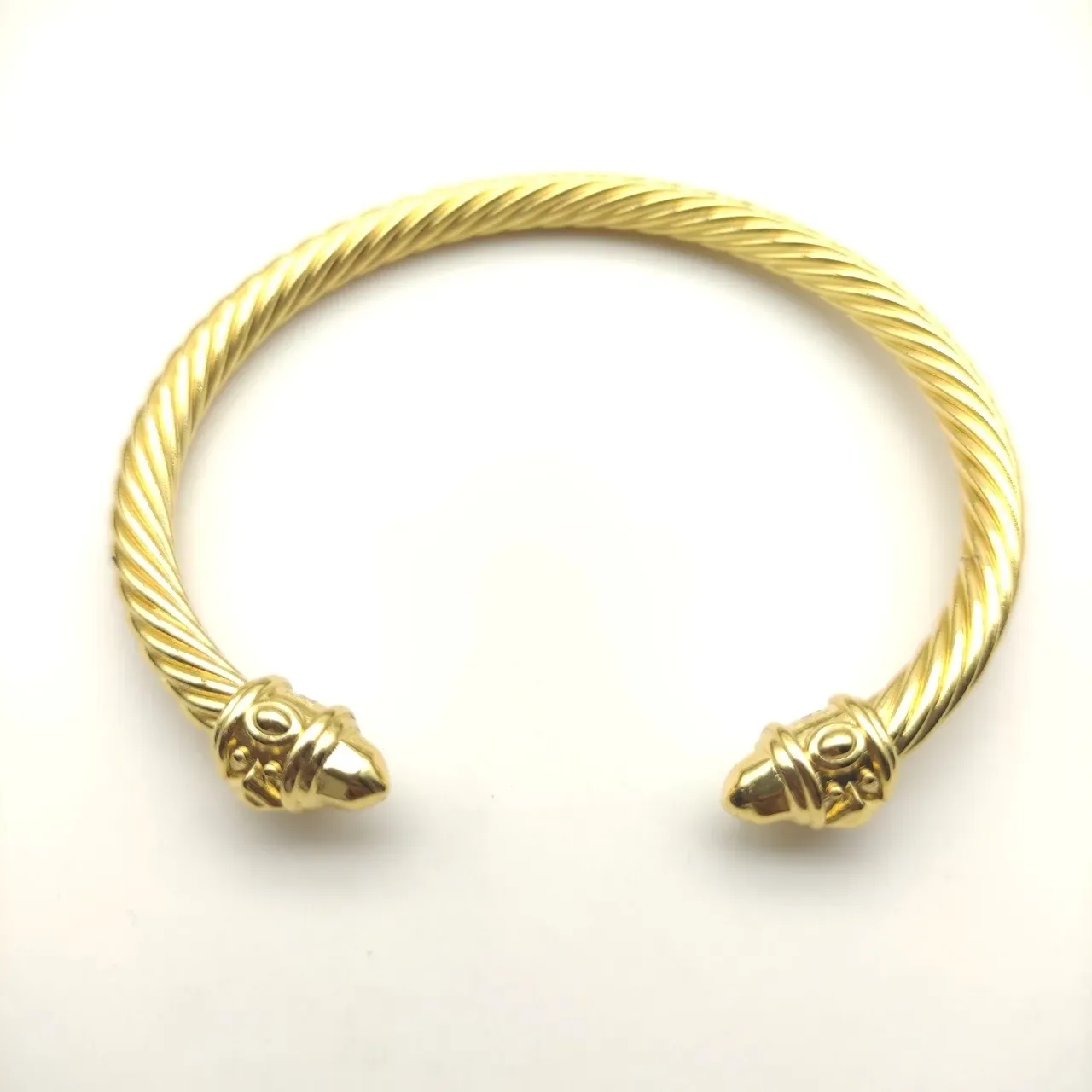 David Yurman Twisted Cable Serpent Head Open Cuff Bracelet 4