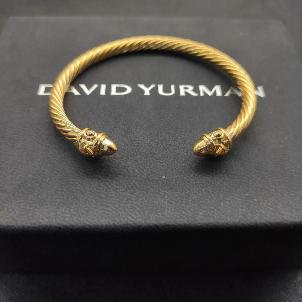 David Yurman Twisted Cable Serpent Head Open Cuff Bracelet 5