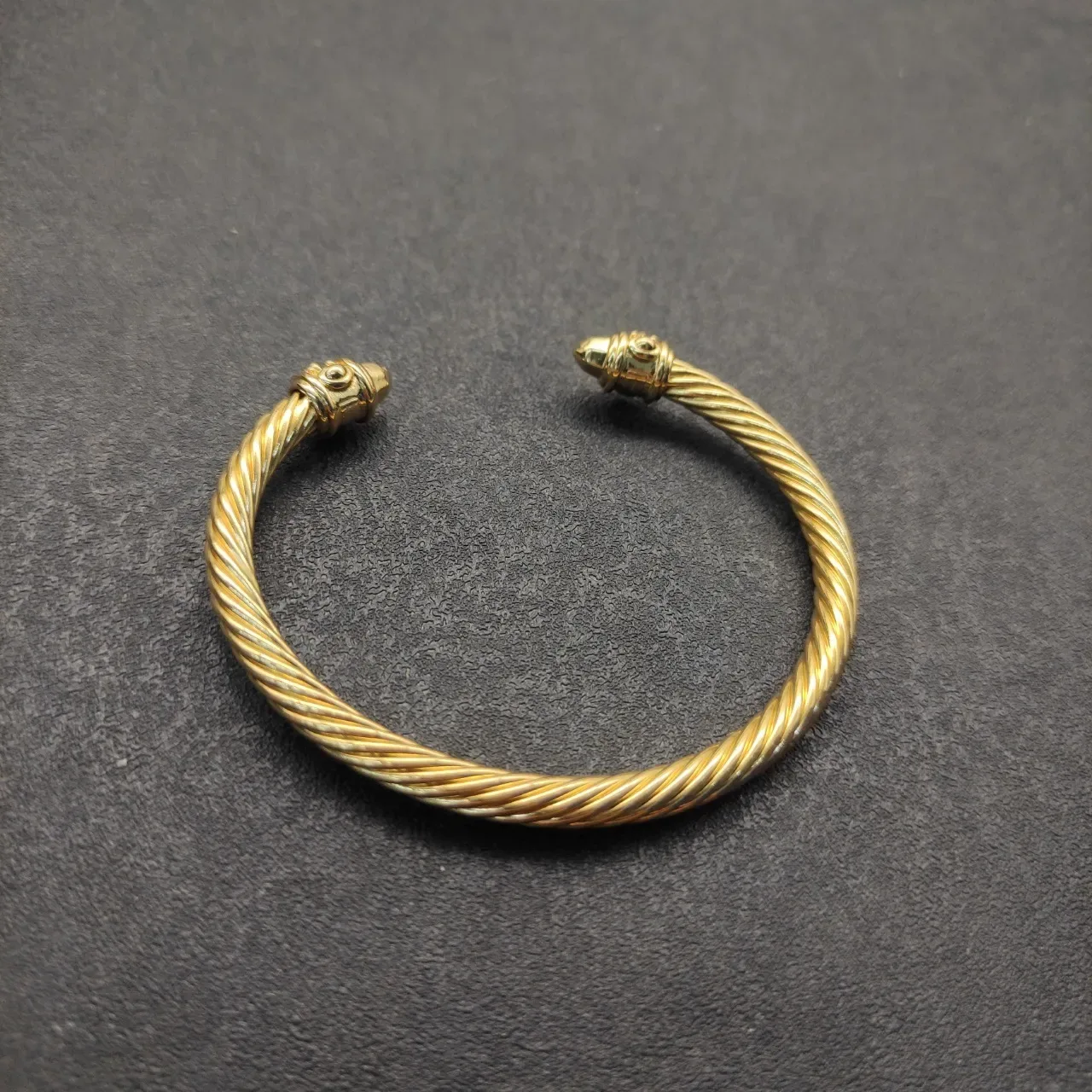David Yurman Twisted Cable Serpent Head Open Cuff Bracelet 7
