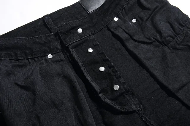 Distressed Slim-Fit Black Denim Jeans 9