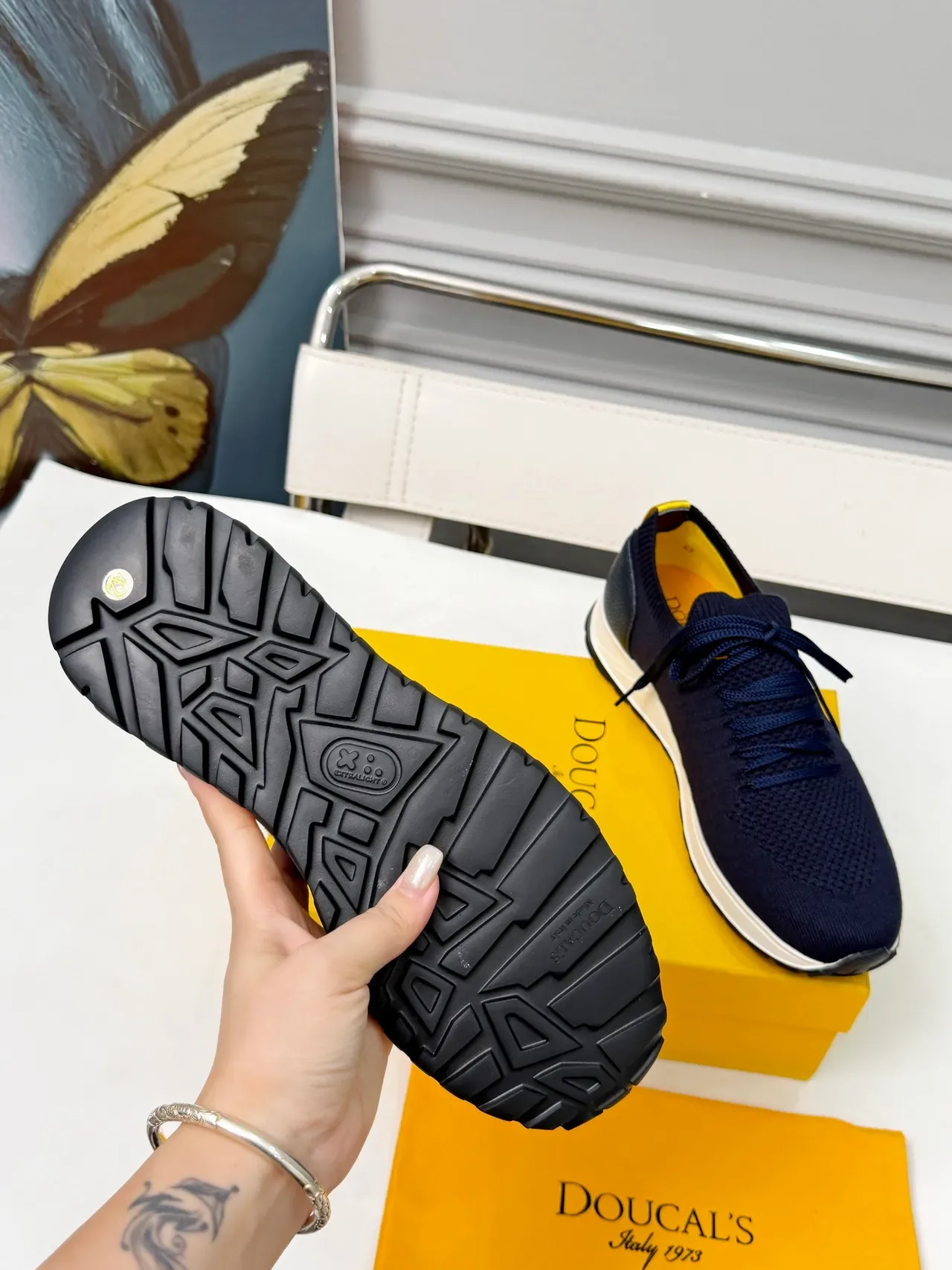 DOUCAL'S Chaussures Lifestyle Navy en Maille Lacées 2