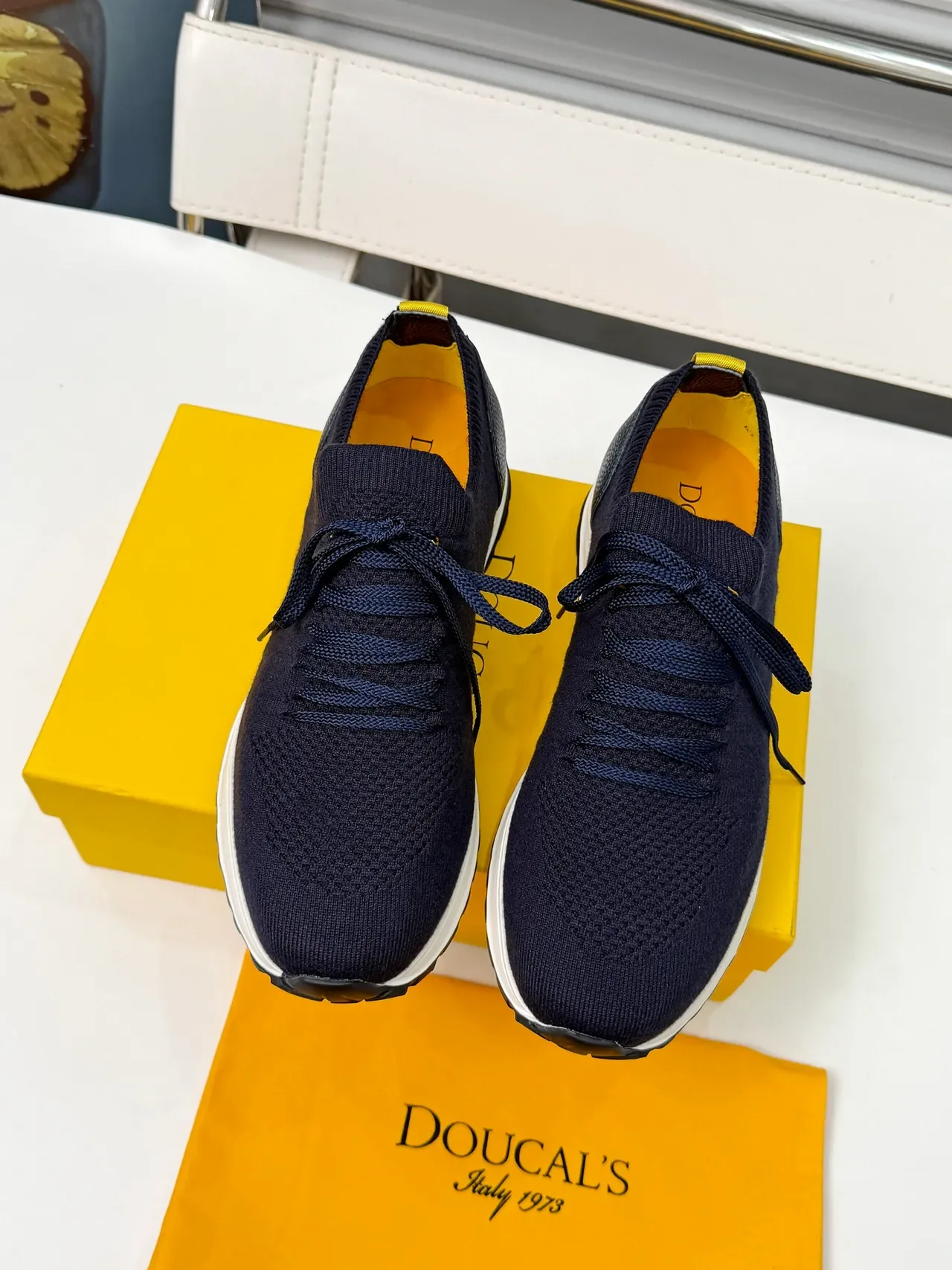 DOUCAL'S Chaussures Lifestyle Navy en Maille Lacées 5