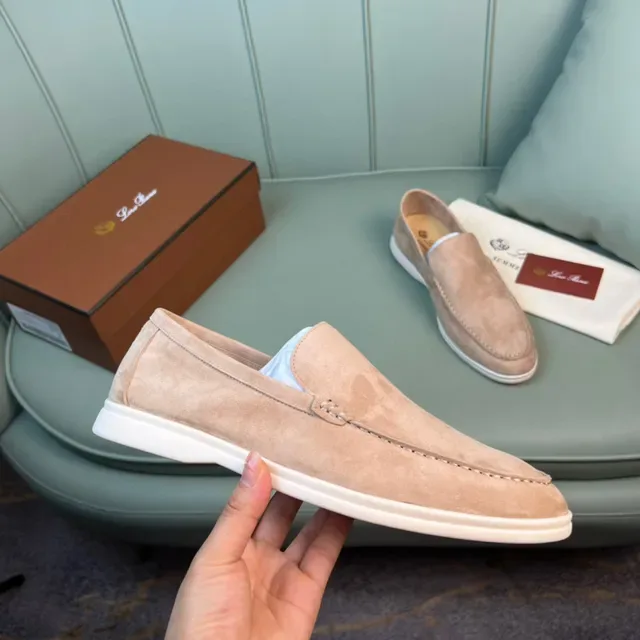 Mocas moc-toe slip-on de ante rosa polvoriento 4