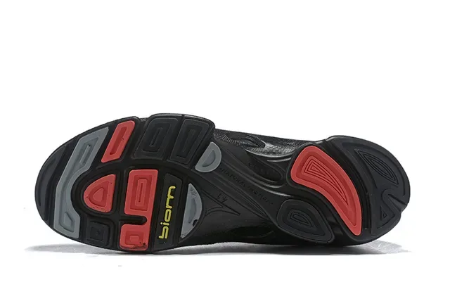ECCO Black Red Perforated Leather Upper Sculpted Multi-Density Midsole Lifestyle Sneakers 7