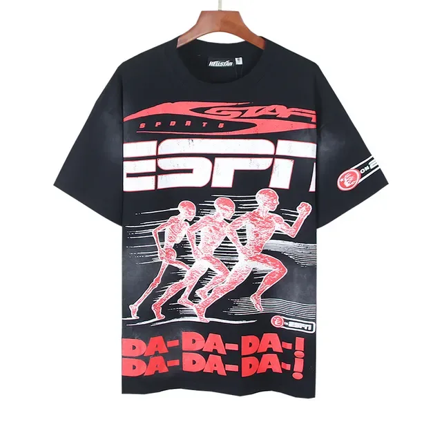 ESPN Graphic Print Oversized Black T-Shirt 5