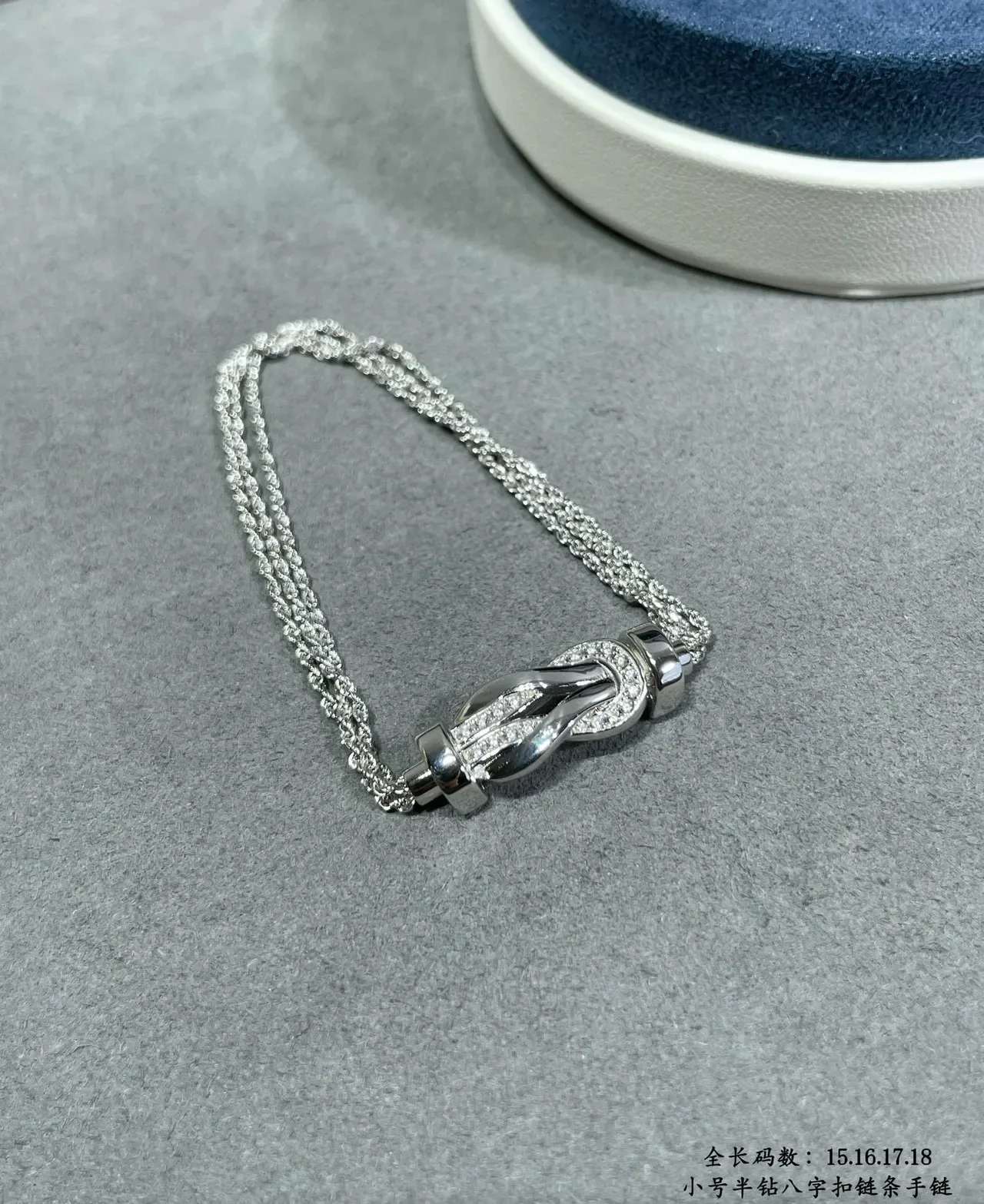 Gold-Tone Pavé Crystal Figure-Eight Clasp Twisted Rope Chain Bracelet 5