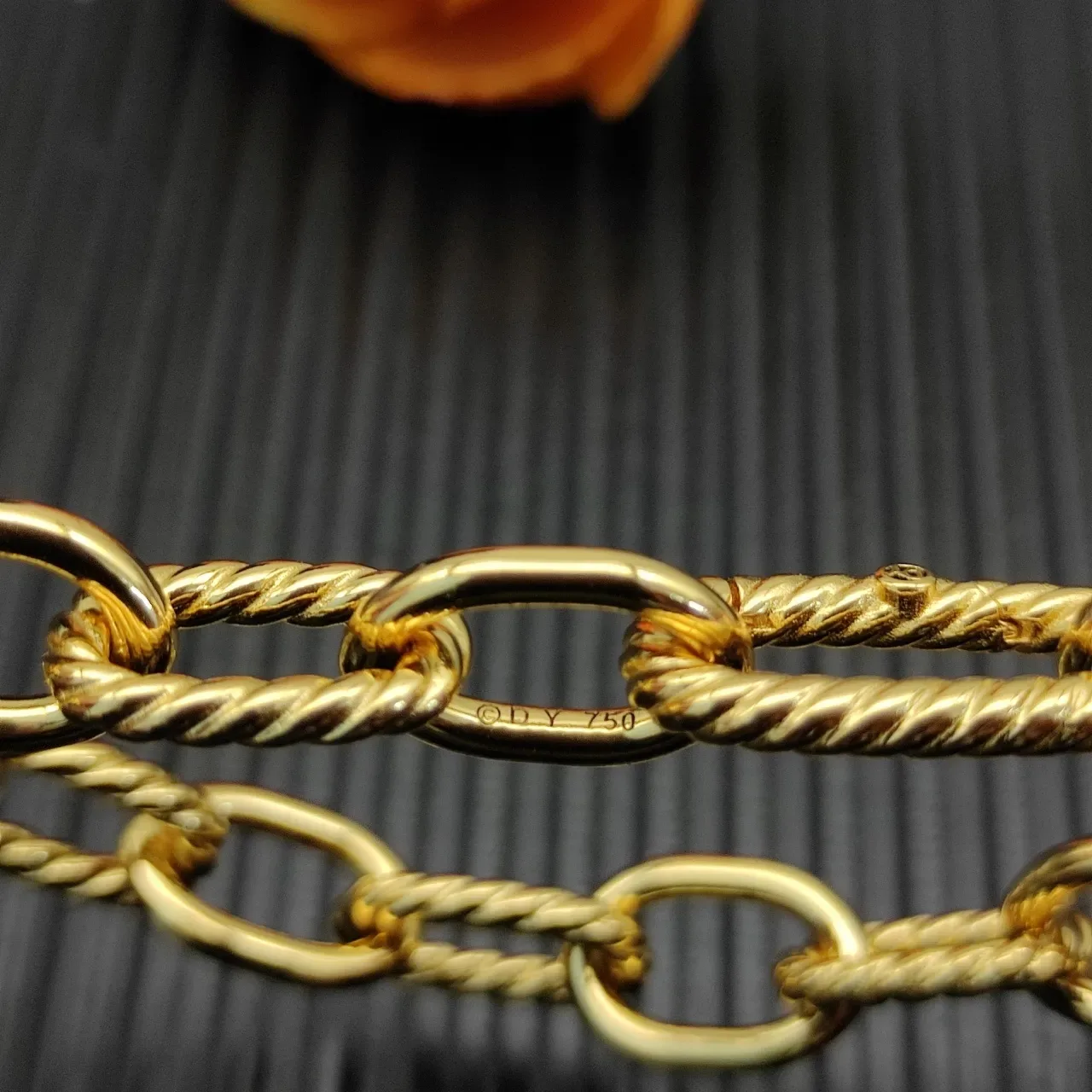 Gold-Tone Twisted Rope and Oval Link Chain Bracelet 4
