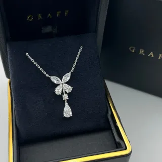 Graff Collier pendentif en diamants Marquise et Pear-Cut inspiré de la fleur