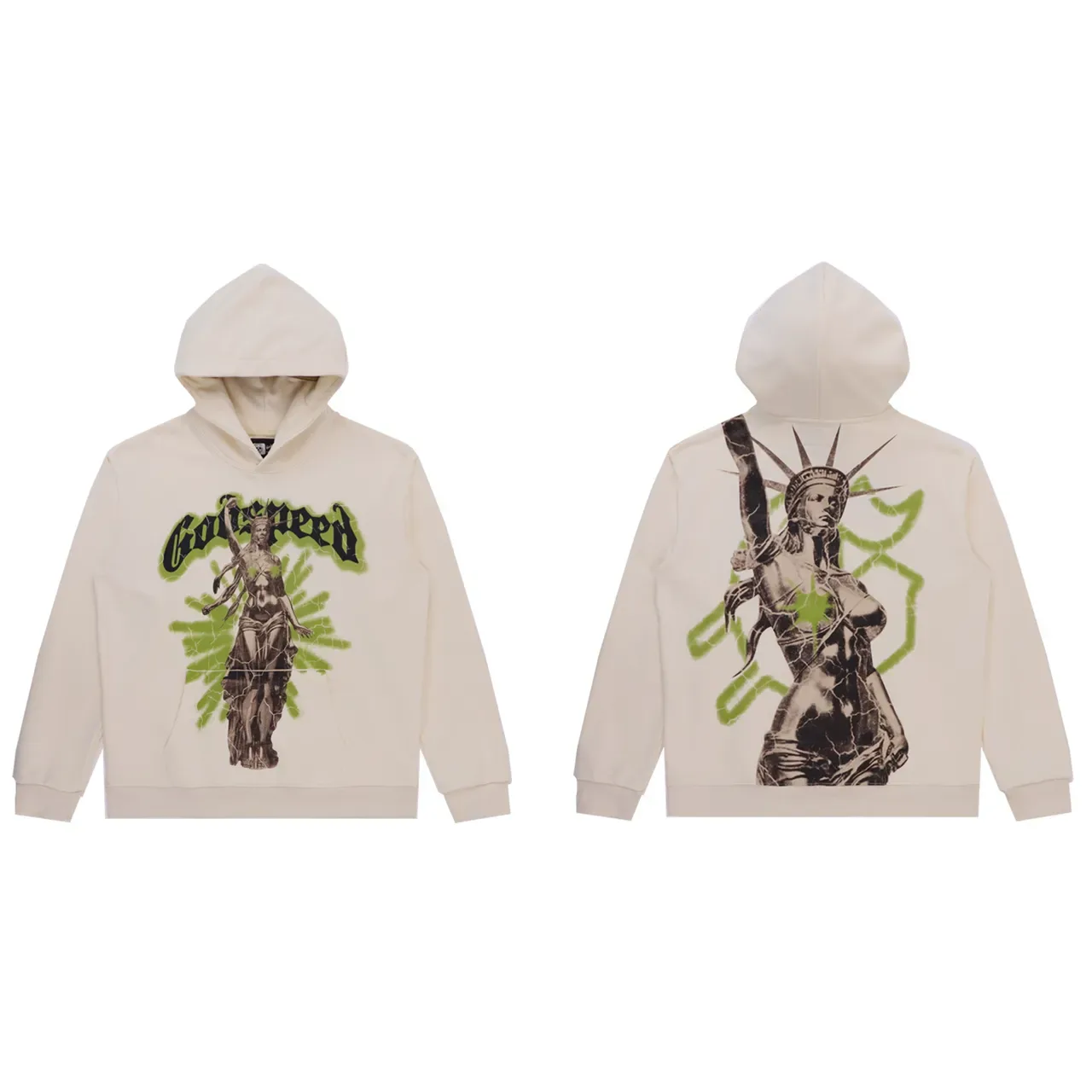 Hoodie avec impression graphique et lavage usé 2