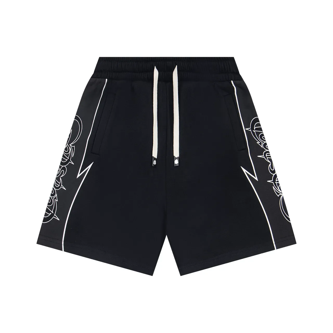 Graphic Side Panel Elastic Waist Drawstring Shorts 5