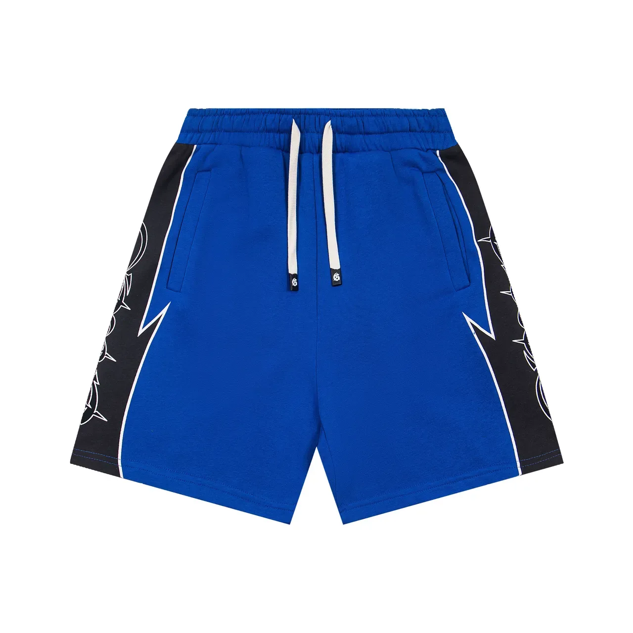 Graphic Side Panel Elastic Waist Drawstring Shorts 12