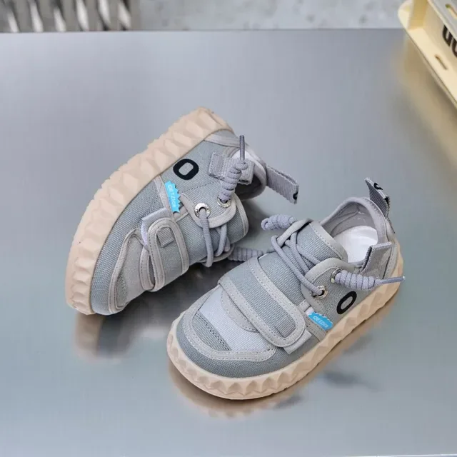 Gray Dual-Strap Toggle-Lace Lifestyle Sneakers 6