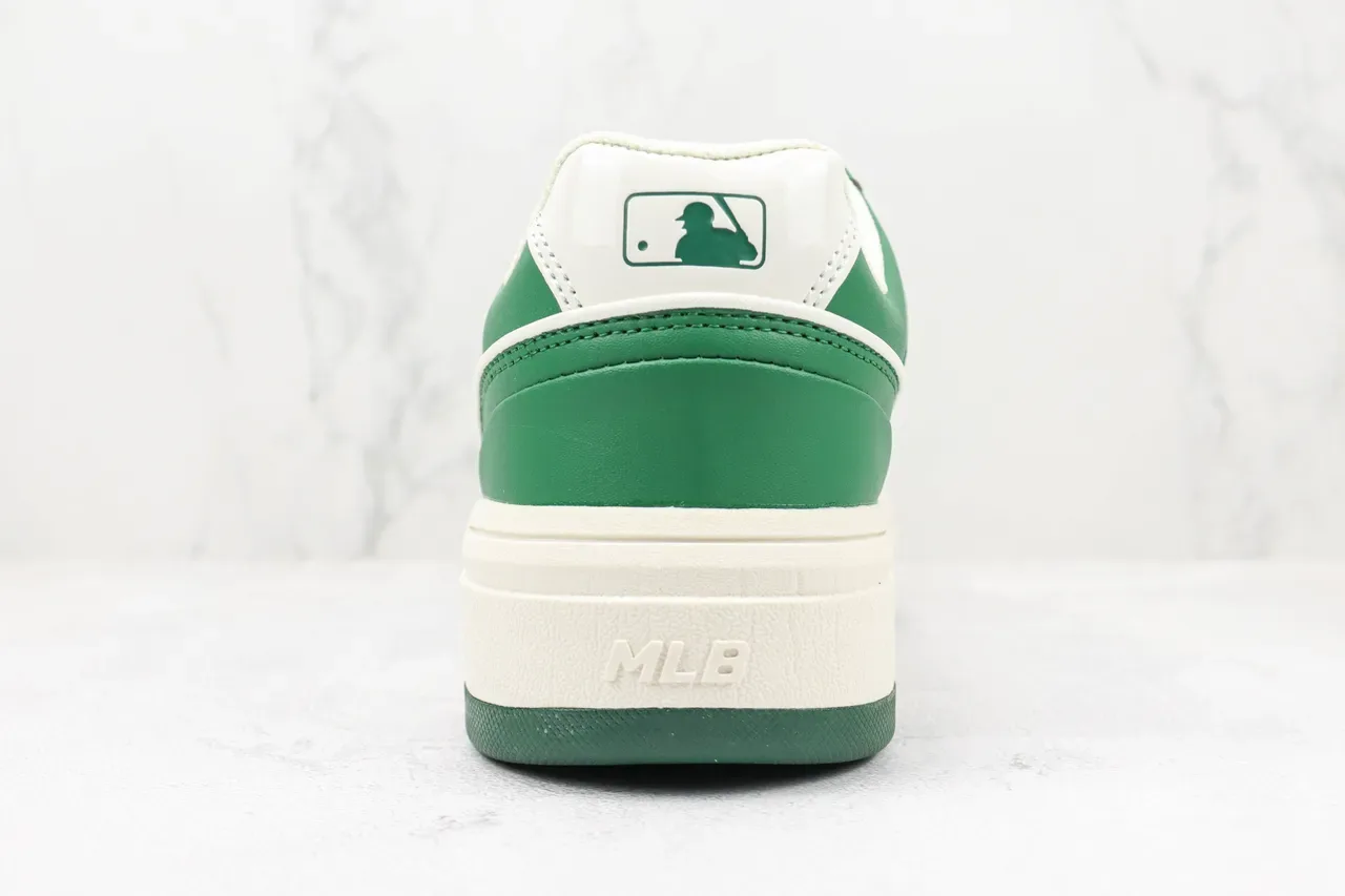 Green and White NY Logo Platform Sneaker 9
