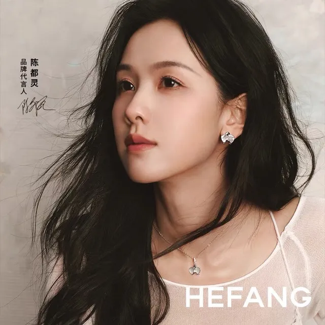 HEFANG Silver White Butterfly-Shaped Pendant Mother-of-Pearl Inlay Necklace 2