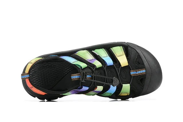 KEEN Black Multi-Strap Lace-Lock Closure Casual Sandals 5