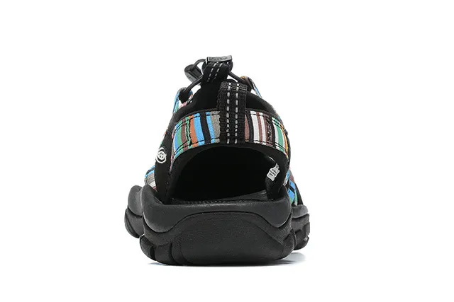 KEEN Black Multi-Strap Lace-Lock Closure Casual Sandals 12