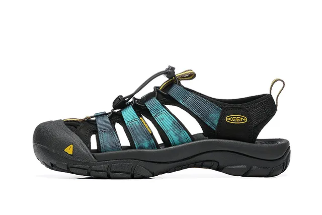 KEEN Black Multi-Strap Lace-Lock Closure Casual Sandals 21