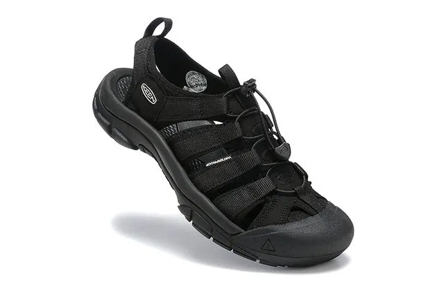 KEEN Black Multi-Strap Lace-Lock Closure Casual Sandals 22