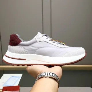 Light Gray and Burgundy Lifestyle Sneaker