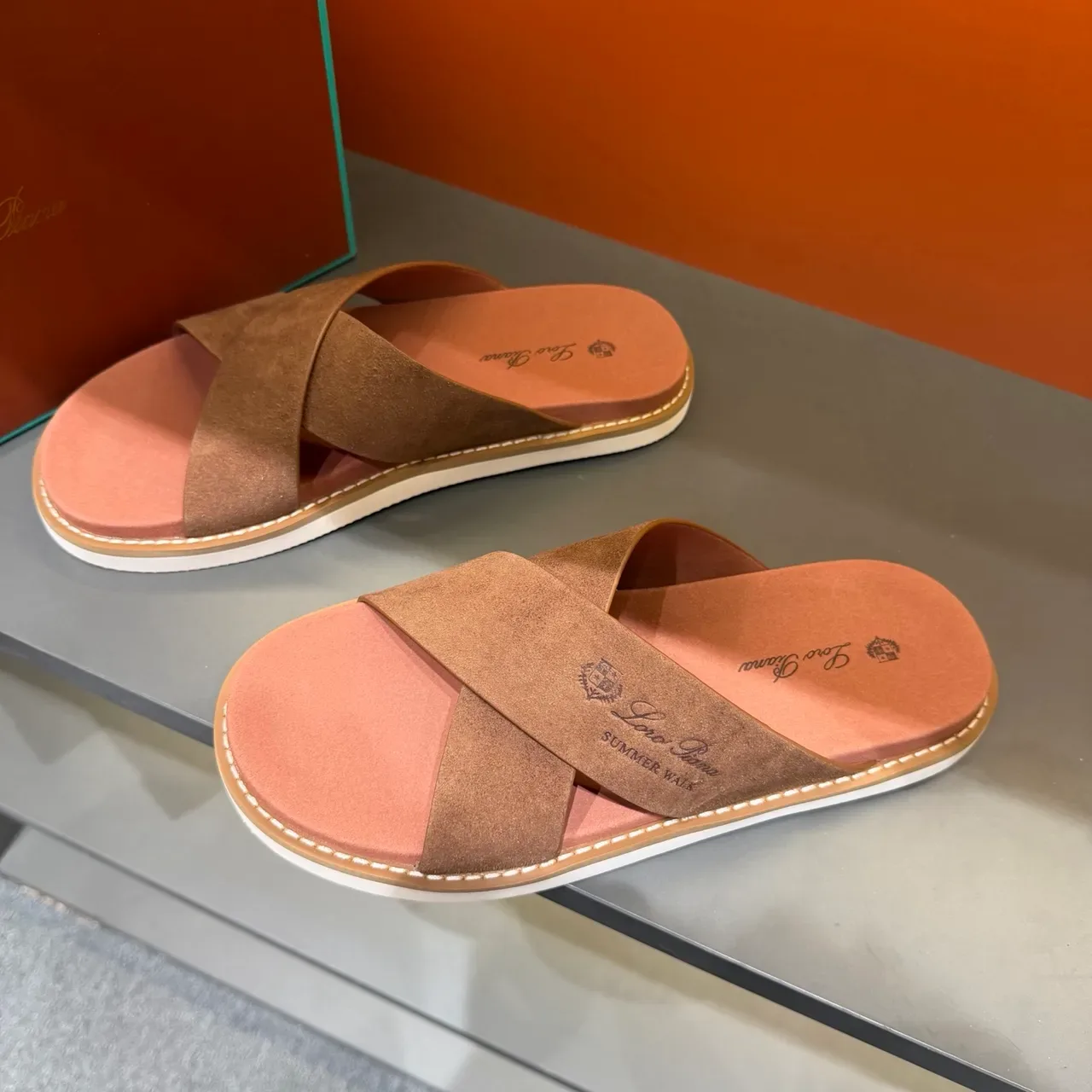 Loro Piana Summer Walk Sandales Casual Bride Croisée 10