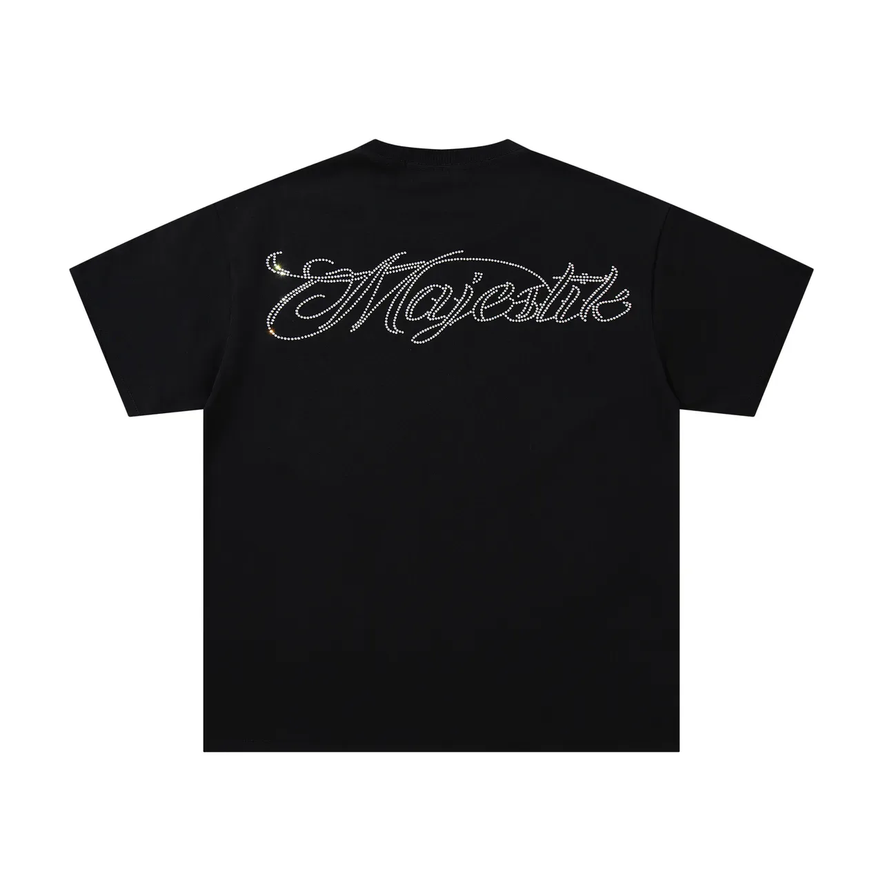 Camiseta Majestik con estampado gráfico, espalda de pedrería y motivo de calavera 3