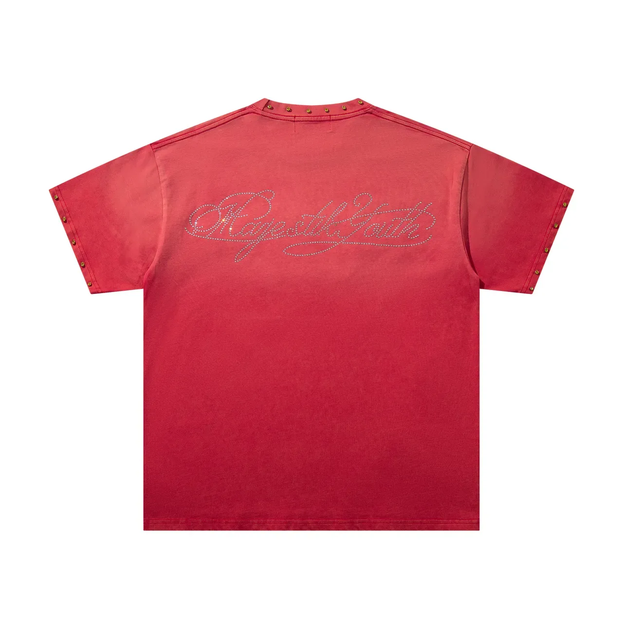 MAJESTIK Running On Redline Graphic Studded T-Shirt 4