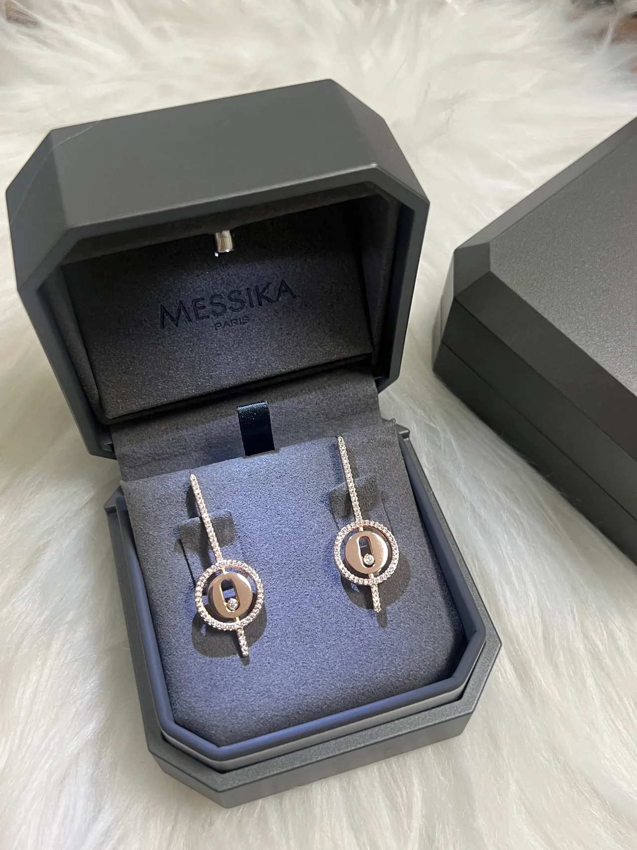 Messika Move Pavé Diamond Circular Drop Earrings 2