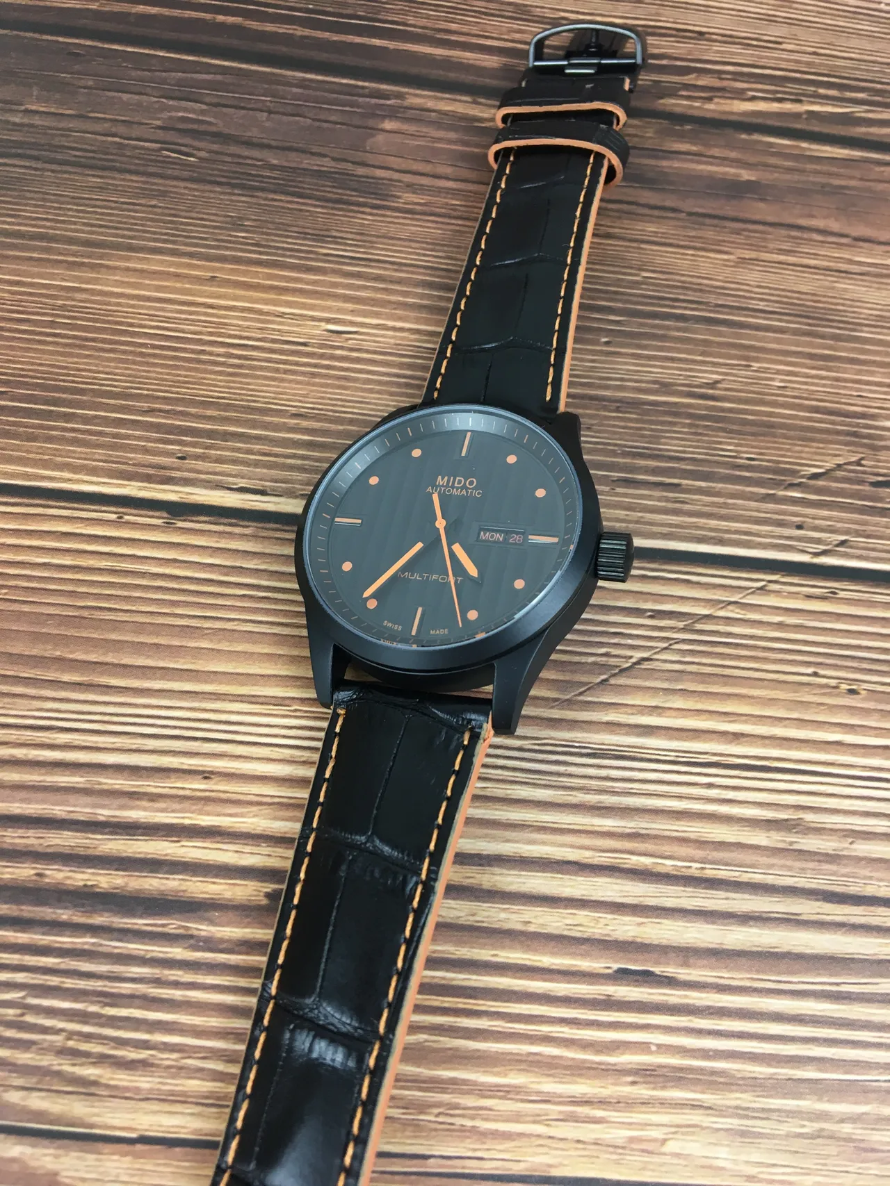 Mido Multifort Black Brown PVD Case Dark Dial Mechanical Watch 2