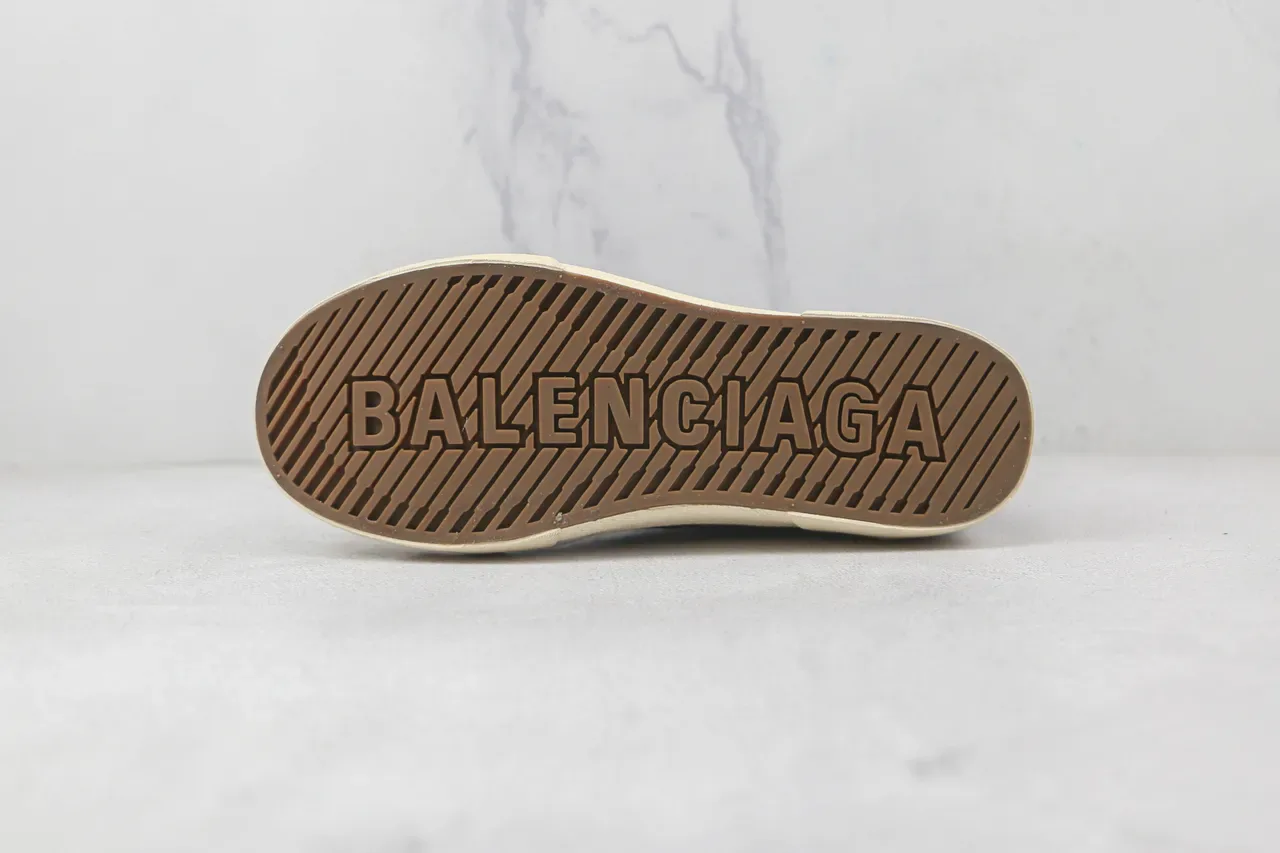 Navy Beige High-Top Canvas Upper Sneakers 8