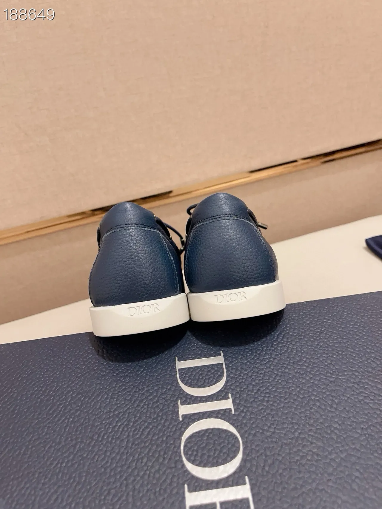 Zapatos de barco Moc-Toe de cuero granulado navy 2