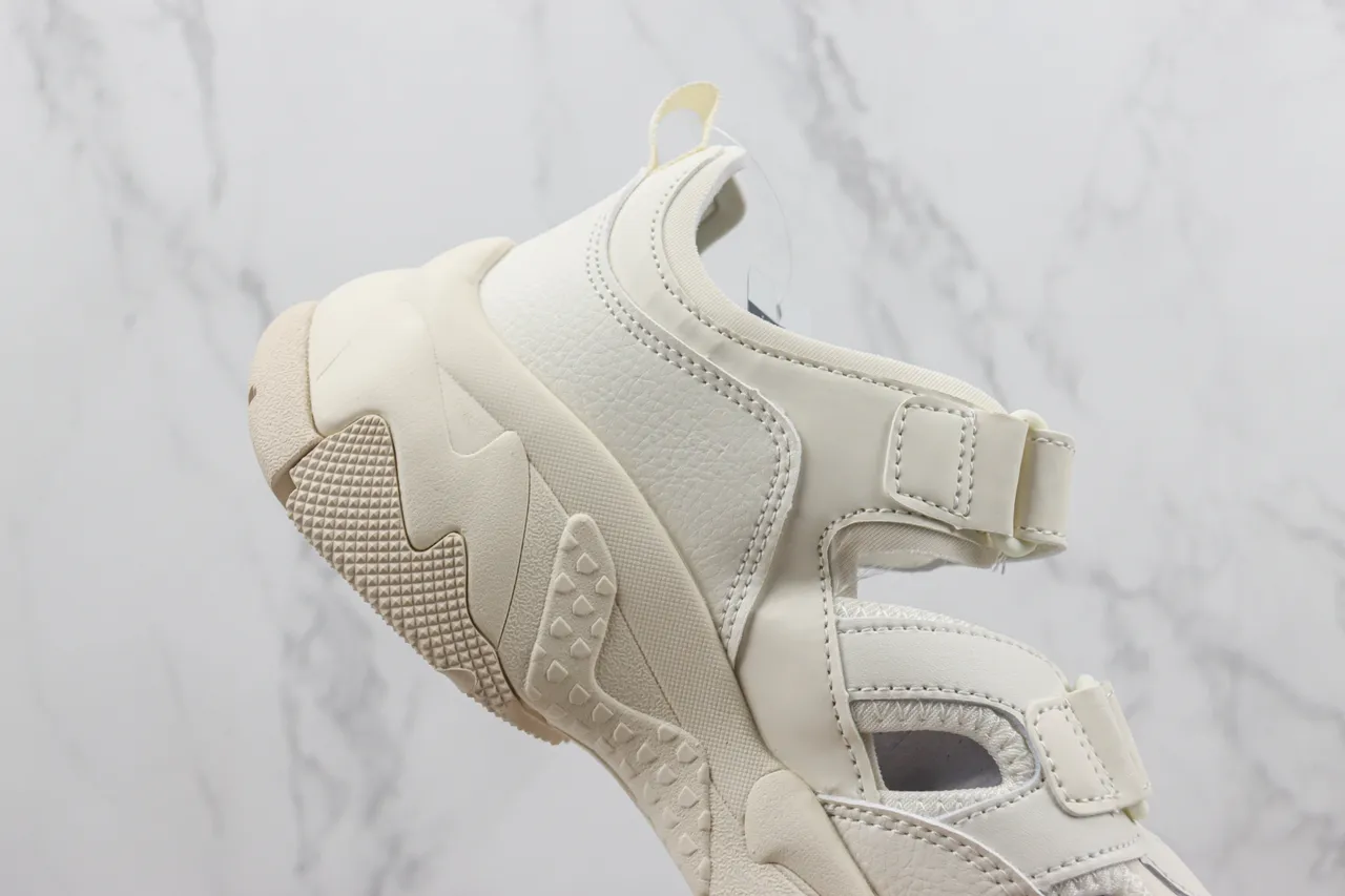 Off-White Cream লস অ্যাঞ্জেলস এঞ্জেলস লোগো মোটা প্ল্যাটফর্ম ক্যাজুয়াল স্যান্ডেল 5